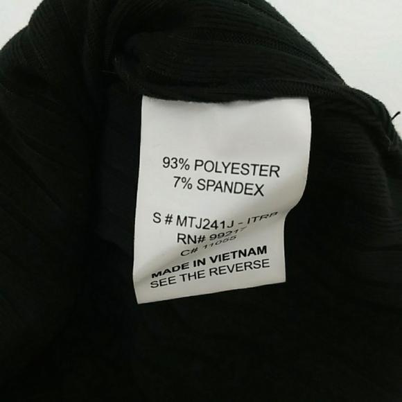 NWOT Moa Moa Ribbed Black Cup Crop Top XL - Picture 3 of 6